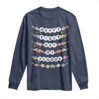 Happy First Day Of School Long Sleeve Shirt Teacher Kids Back To School Bracelets - Wonder Print Shop