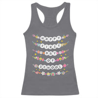 Happy First Day Of School Racerback Tank Top Teacher Kids Back To School Bracelets - Wonder Print Shop
