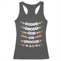 Happy First Day Of School Racerback Tank Top Teacher Kids Back To School Bracelets - Wonder Print Shop