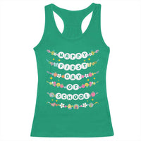 Happy First Day Of School Racerback Tank Top Teacher Kids Back To School Bracelets - Wonder Print Shop