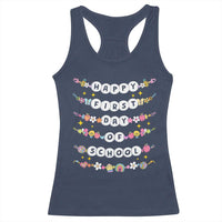 Happy First Day Of School Racerback Tank Top Teacher Kids Back To School Bracelets - Wonder Print Shop