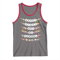 Happy First Day Of School Tank Top Teacher Kids Back To School Bracelets - Wonder Print Shop