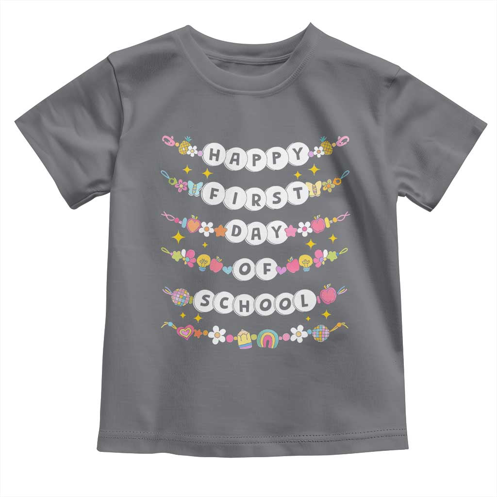Happy First Day Of School Toddler T Shirt Teacher Kids Back To School Bracelets - Wonder Print Shop