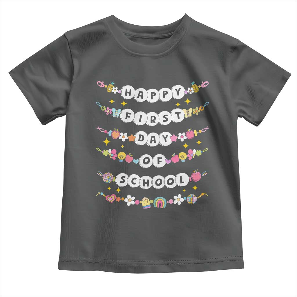 Happy First Day Of School Toddler T Shirt Teacher Kids Back To School Bracelets - Wonder Print Shop