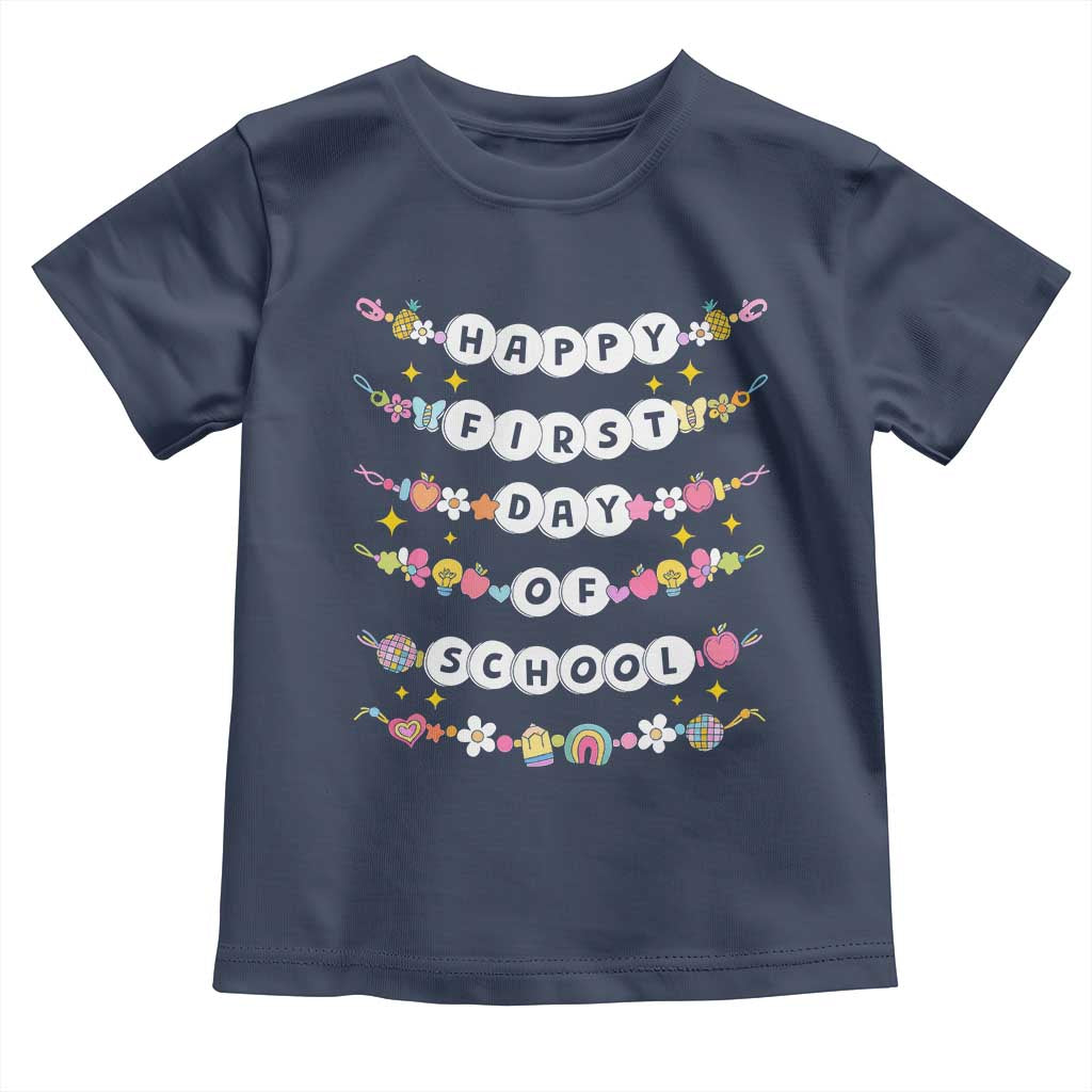 Happy First Day Of School Toddler T Shirt Teacher Kids Back To School Bracelets - Wonder Print Shop