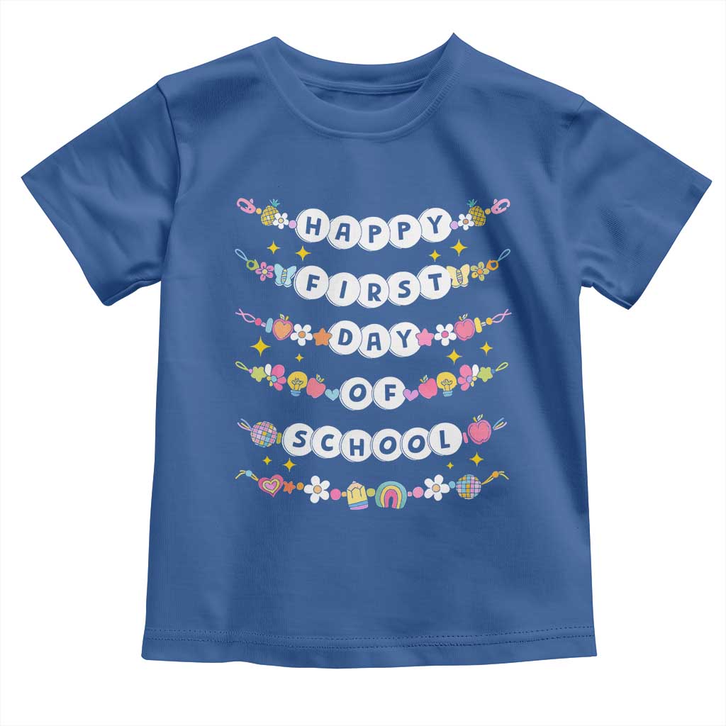 Happy First Day Of School Toddler T Shirt Teacher Kids Back To School Bracelets - Wonder Print Shop