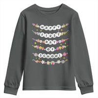 Happy First Day Of School Youth Sweatshirt Teacher Kids Back To School Bracelets - Wonder Print Shop