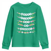 Happy First Day Of School Youth Sweatshirt Teacher Kids Back To School Bracelets - Wonder Print Shop