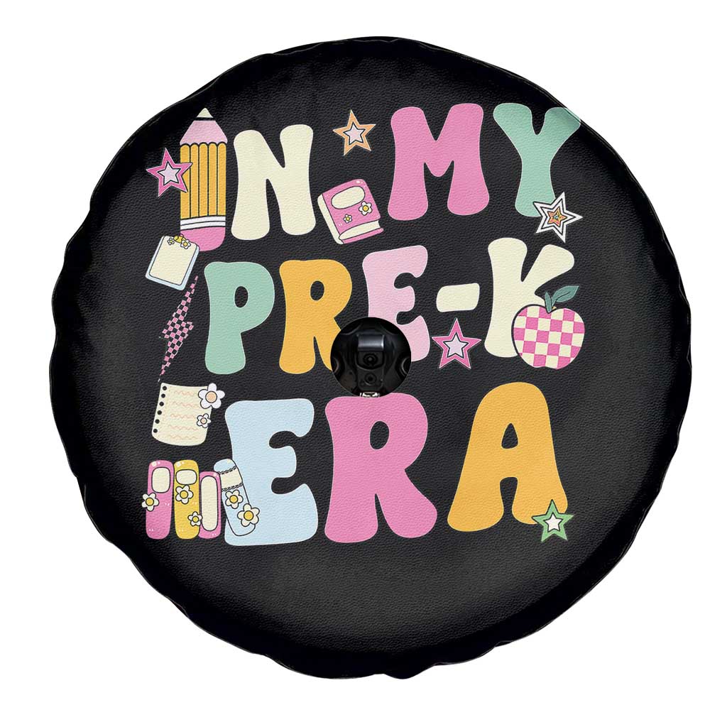 In My Pre-K Era Spare Tire Cover Girl Back To School Cute PreSchool Teacher - Wonder Print Shop