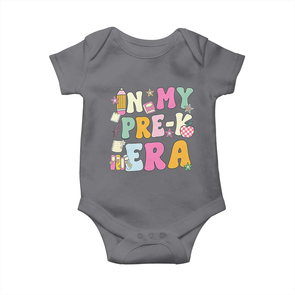 In My Pre-K Era Baby Onesie Girl Back To School Cute PreSchool Teacher - Wonder Print Shop