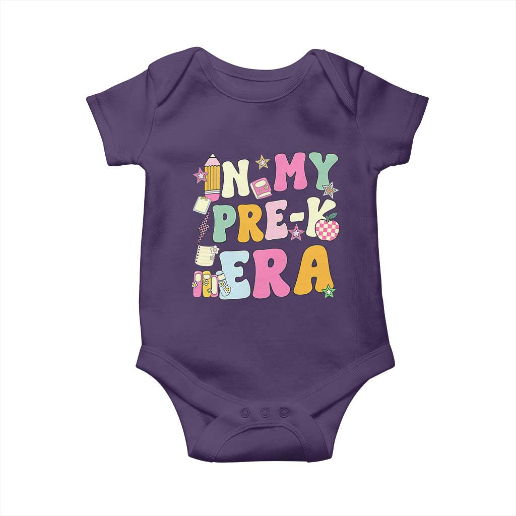 In My Pre-K Era Baby Onesie Girl Back To School Cute PreSchool Teacher - Wonder Print Shop