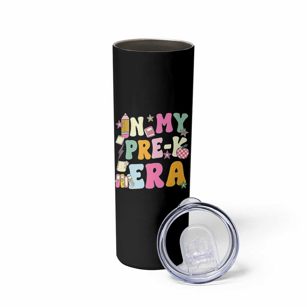 In My Pre-K Era Skinny Tumbler Girl Back To School Cute PreSchool Teacher - Wonder Print Shop