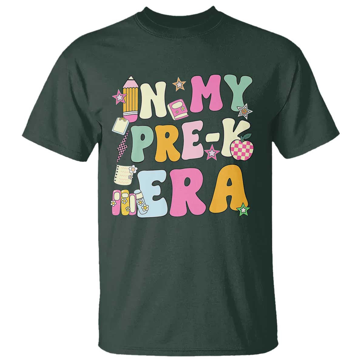 In My Pre-K Era T Shirt Girl Back To School Cute PreSchool Teacher - Wonder Print Shop