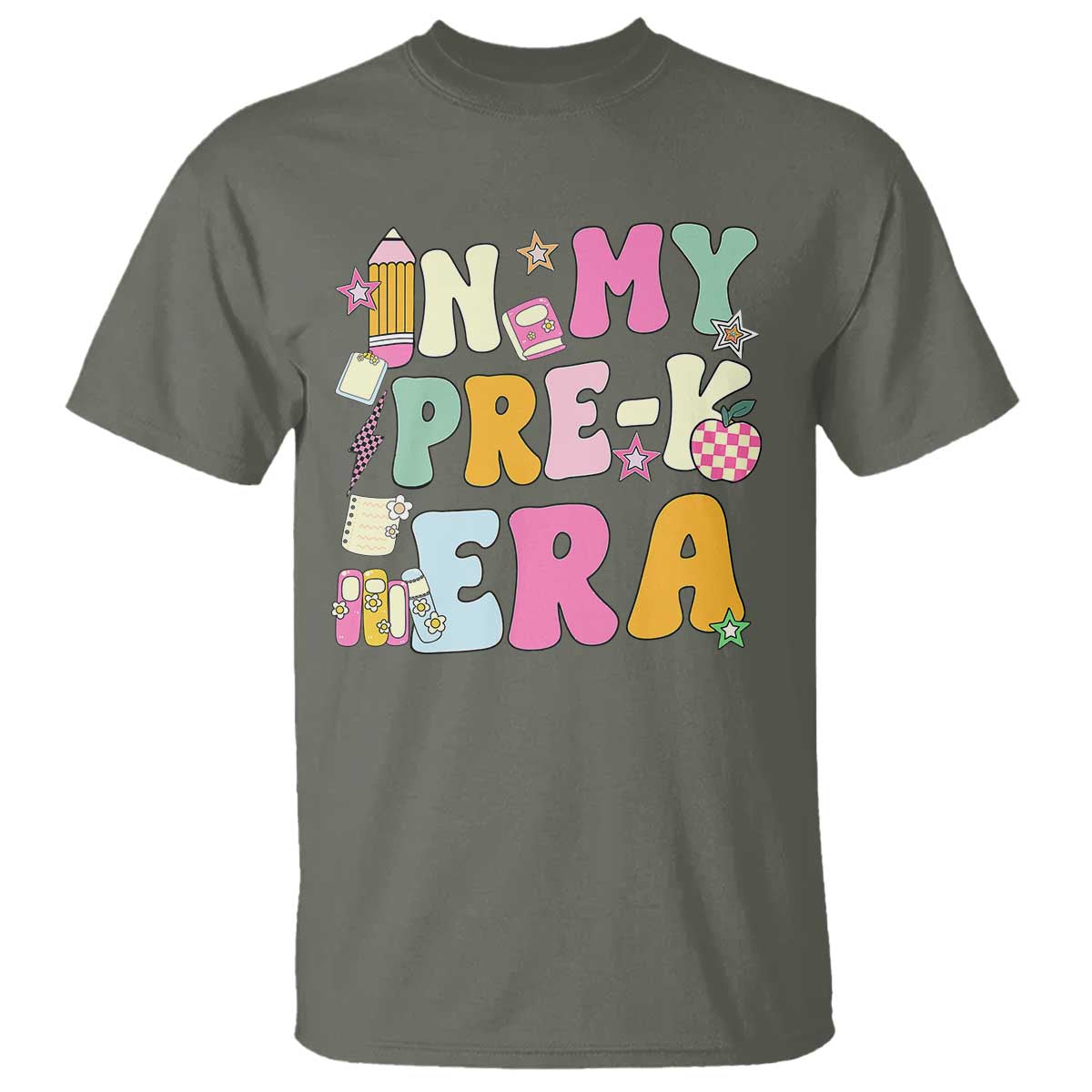 In My Pre-K Era T Shirt Girl Back To School Cute PreSchool Teacher - Wonder Print Shop