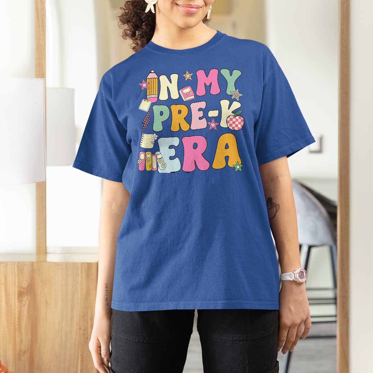 In My Pre-K Era T Shirt For Women Girl Back To School Cute PreSchool Teacher - Wonder Print Shop