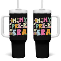In My Pre-K Era Tumbler With Handle Girl Back To School Cute PreSchool Teacher - Wonder Print Shop