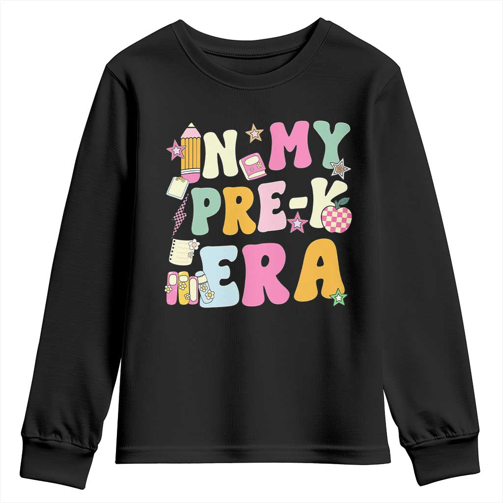 In My Pre-K Era Youth Sweatshirt Girl Back To School Cute PreSchool Teacher - Wonder Print Shop