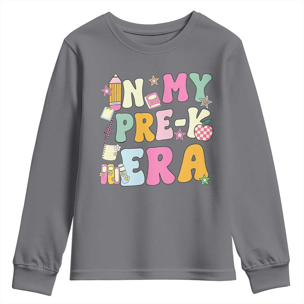 In My Pre-K Era Youth Sweatshirt Girl Back To School Cute PreSchool Teacher - Wonder Print Shop
