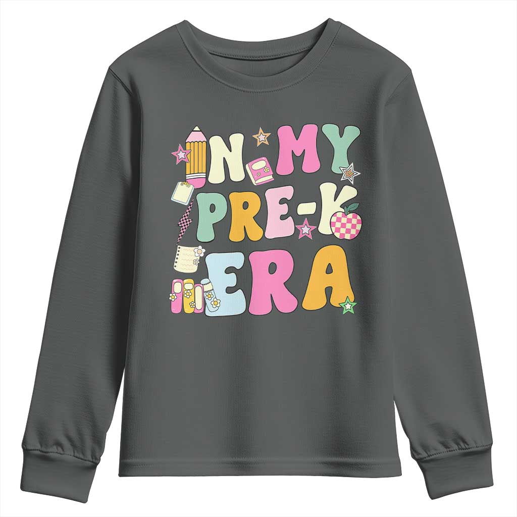 In My Pre-K Era Youth Sweatshirt Girl Back To School Cute PreSchool Teacher - Wonder Print Shop