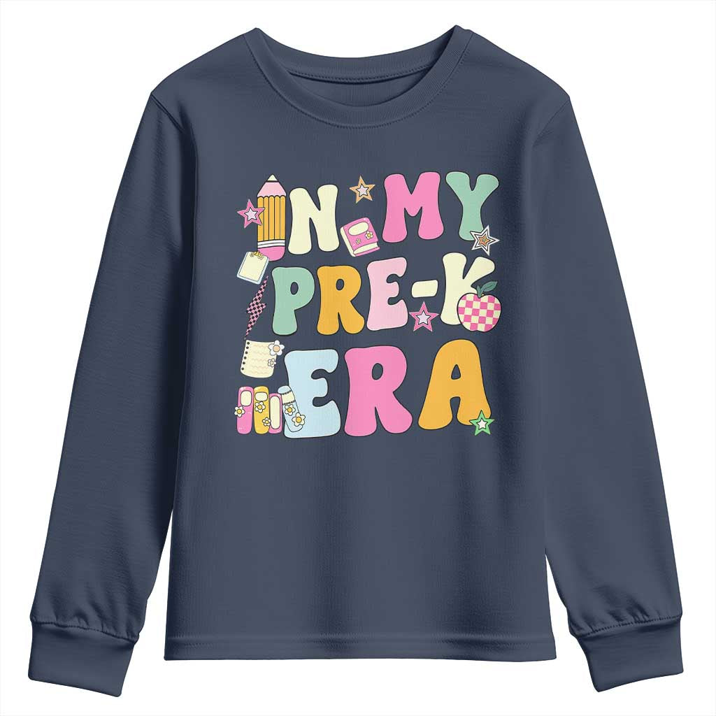 In My Pre-K Era Youth Sweatshirt Girl Back To School Cute PreSchool Teacher - Wonder Print Shop