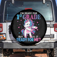Funny Back To School 1st Grade Spare Tire Cover First Grade Unicorn Girls - Wonder Print Shop