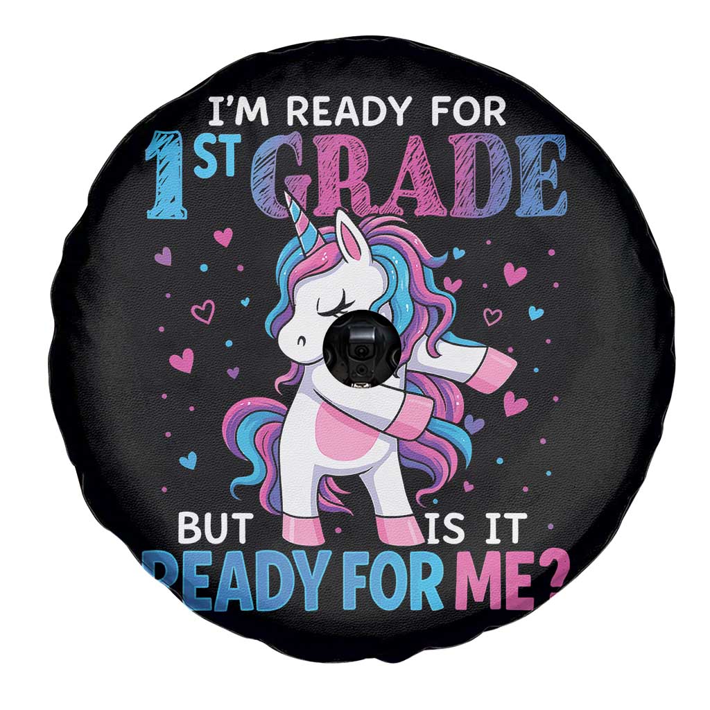 Funny Back To School 1st Grade Spare Tire Cover First Grade Unicorn Girls - Wonder Print Shop