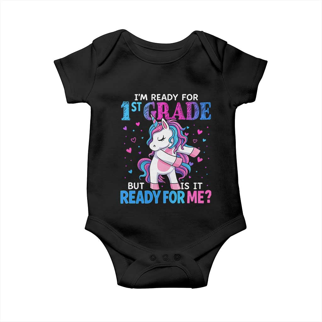 Funny Back To School 1st Grade Baby Onesie First Grade Unicorn Girls - Wonder Print Shop