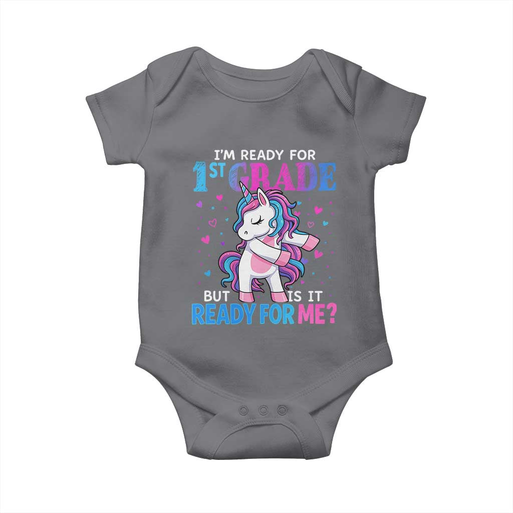 Funny Back To School 1st Grade Baby Onesie First Grade Unicorn Girls - Wonder Print Shop