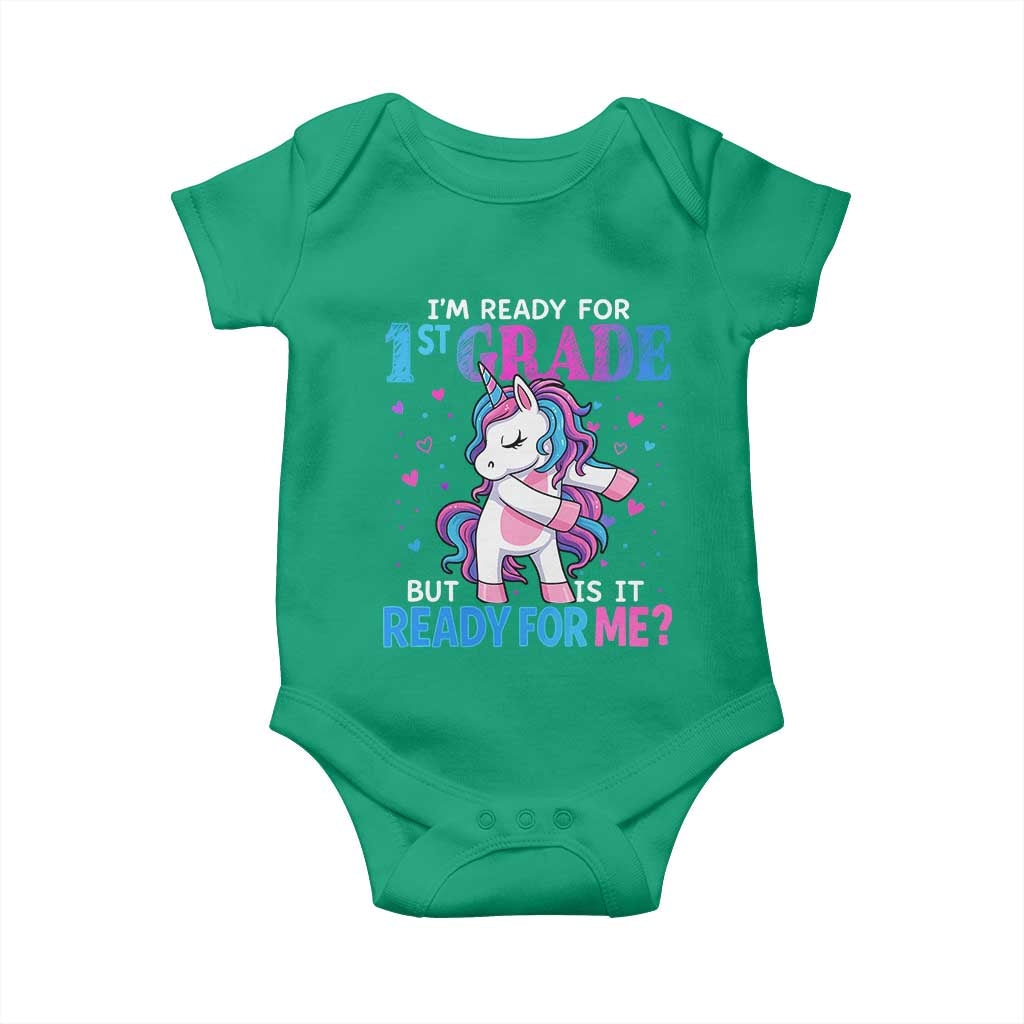 Funny Back To School 1st Grade Baby Onesie First Grade Unicorn Girls - Wonder Print Shop