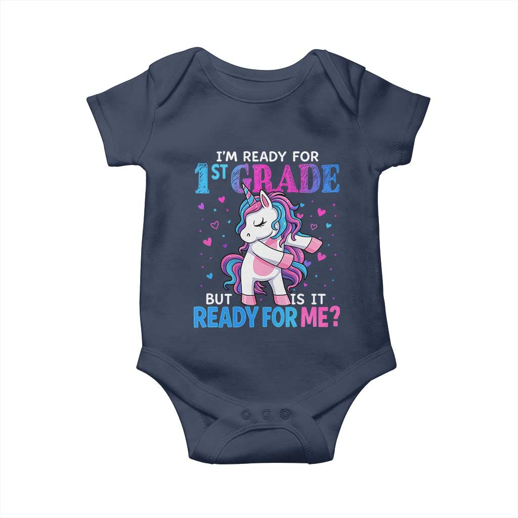Funny Back To School 1st Grade Baby Onesie First Grade Unicorn Girls - Wonder Print Shop