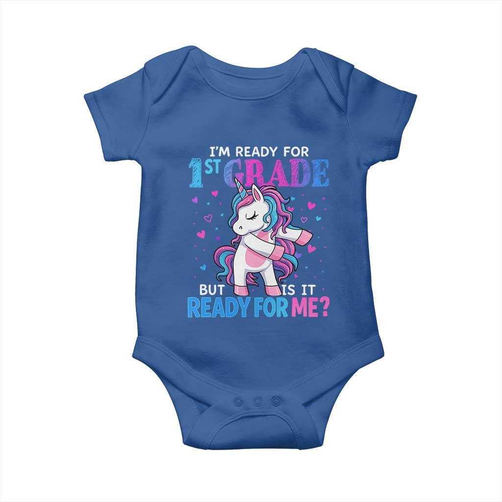 Funny Back To School 1st Grade Baby Onesie First Grade Unicorn Girls - Wonder Print Shop