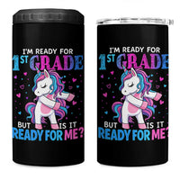 Funny Back To School 1st Grade 4 in 1 Can Cooler Tumbler First Grade Unicorn Girls - Wonder Print Shop