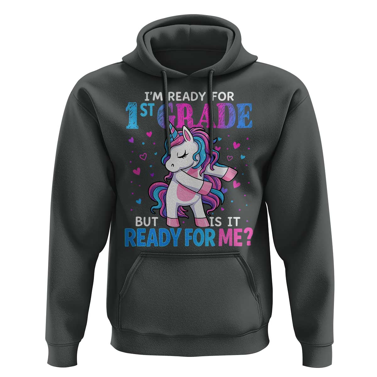 Funny Back To School 1st Grade Hoodie First Grade Unicorn Girls - Wonder Print Shop