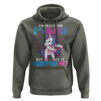 Funny Back To School 1st Grade Hoodie First Grade Unicorn Girls - Wonder Print Shop