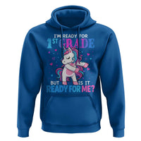 Funny Back To School 1st Grade Hoodie First Grade Unicorn Girls - Wonder Print Shop