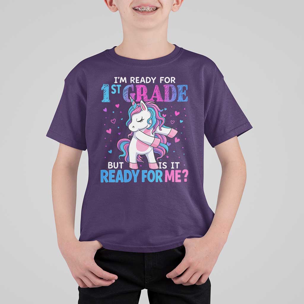 Funny Back To School 1st Grade T Shirt For Kid First Grade Unicorn Girls - Wonder Print Shop