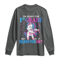 Funny Back To School 1st Grade Long Sleeve Shirt First Grade Unicorn Girls - Wonder Print Shop