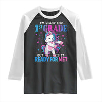 Funny Back To School 1st Grade Raglan Shirt First Grade Unicorn Girls - Wonder Print Shop