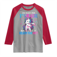 Funny Back To School 1st Grade Raglan Shirt First Grade Unicorn Girls - Wonder Print Shop