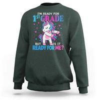 Funny Back To School 1st Grade Sweatshirt First Grade Unicorn Girls - Wonder Print Shop