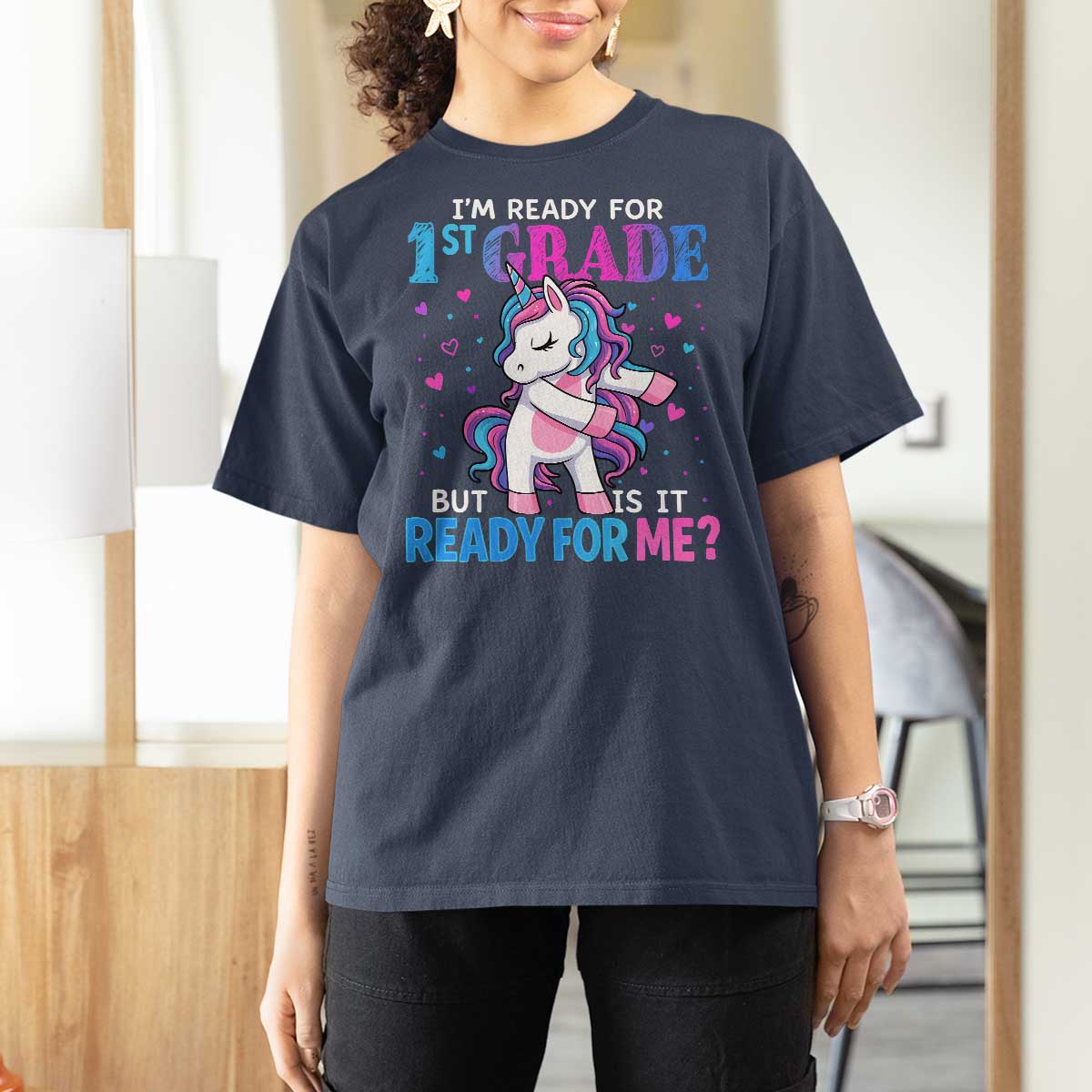 Funny Back To School 1st Grade T Shirt For Women First Grade Unicorn Girls - Wonder Print Shop
