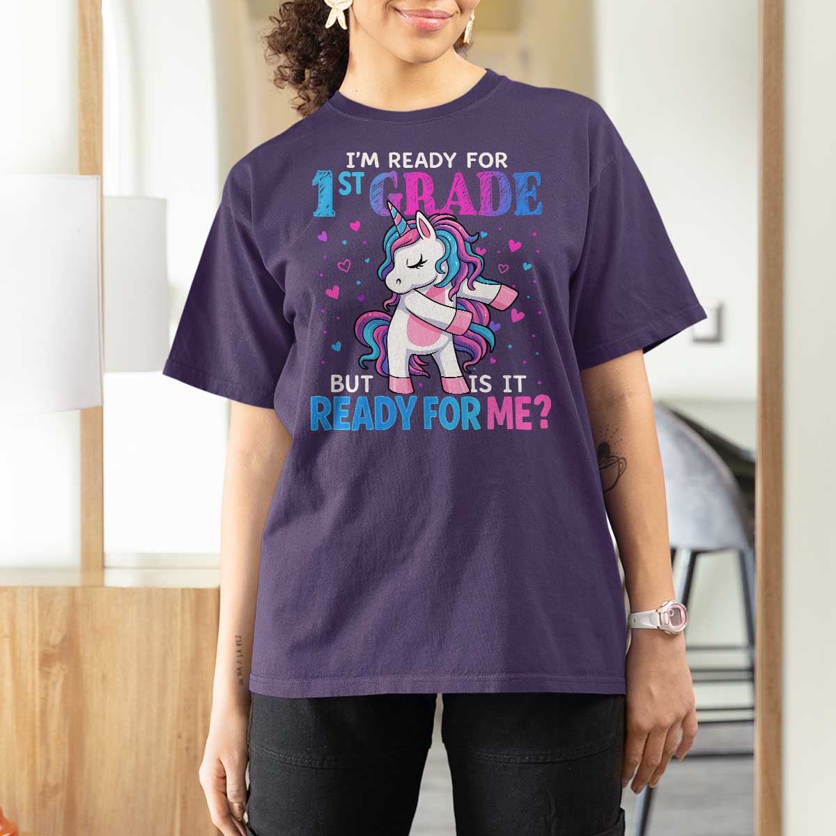 Funny Back To School 1st Grade T Shirt For Women First Grade Unicorn Girls - Wonder Print Shop