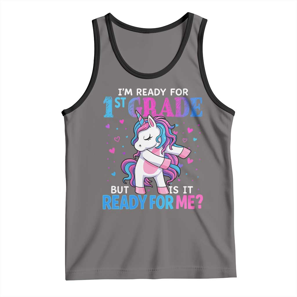 Funny Back To School 1st Grade Tank Top First Grade Unicorn Girls - Wonder Print Shop