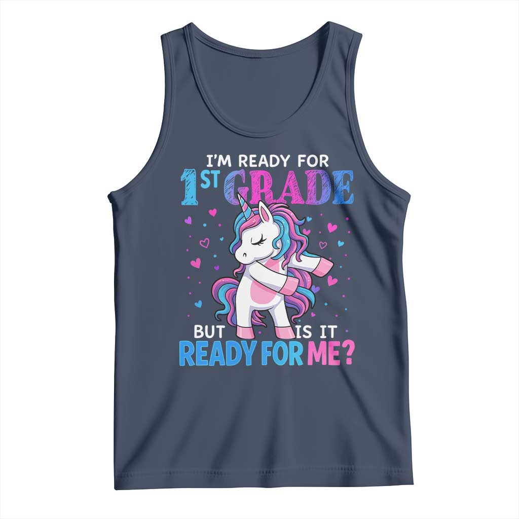 Funny Back To School 1st Grade Tank Top First Grade Unicorn Girls - Wonder Print Shop