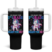 Funny Back To School 1st Grade Tumbler With Handle First Grade Unicorn Girls - Wonder Print Shop
