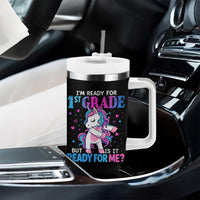 Funny Back To School 1st Grade Tumbler With Handle First Grade Unicorn Girls - Wonder Print Shop