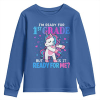 Funny Back To School 1st Grade Youth Sweatshirt First Grade Unicorn Girls - Wonder Print Shop