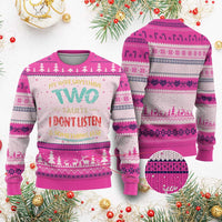 Funny Husband Ugly Christmas Sweater Retro My Wife Says I Only Have Two Faults