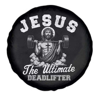 Jesus Deadlifting Spare Tire Cover The Ultimate Deadlifter Christian