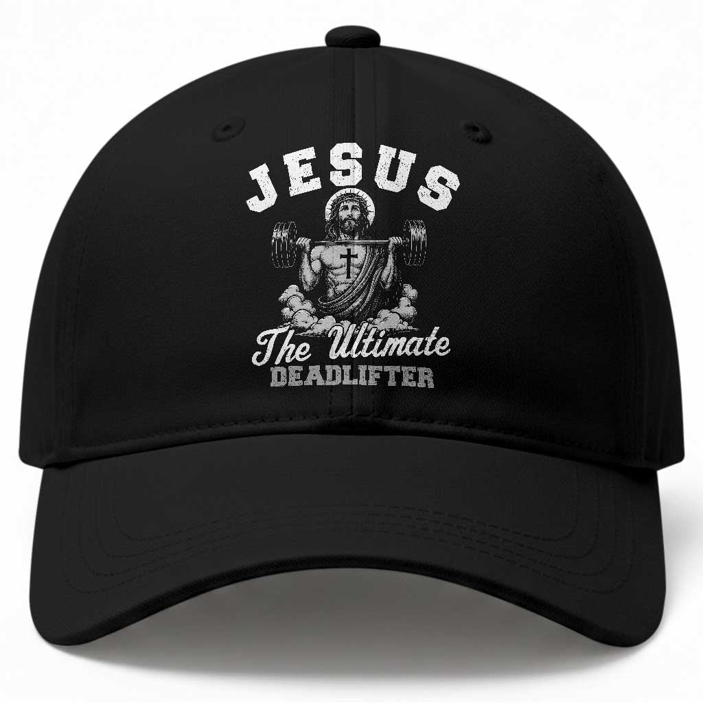 Jesus Deadlifting Baseball Cap The Ultimate Deadlifter Christian